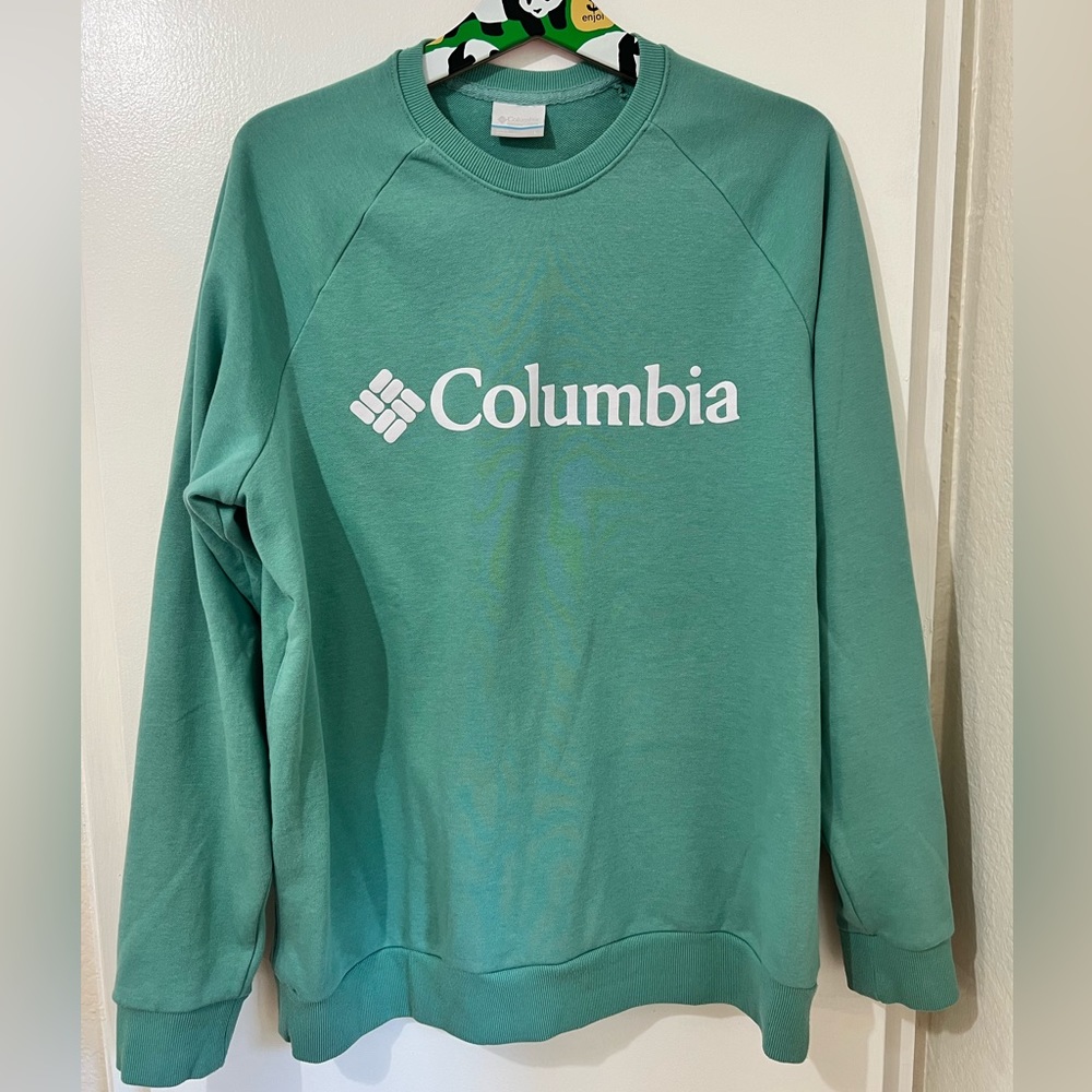 COLUMBIA CREW NECK SWEATSHIRT SIZE LARGE TEAL